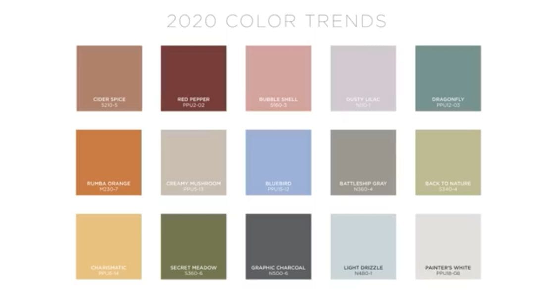 Behr 2020 Trending Colors All Los Angeles Painting