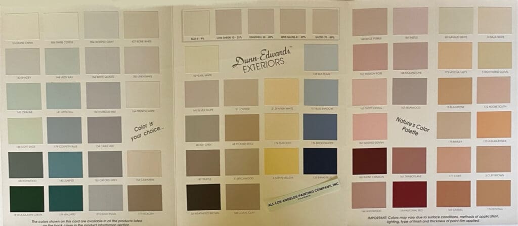 Dunn Edwards Exterior Color Brochure.