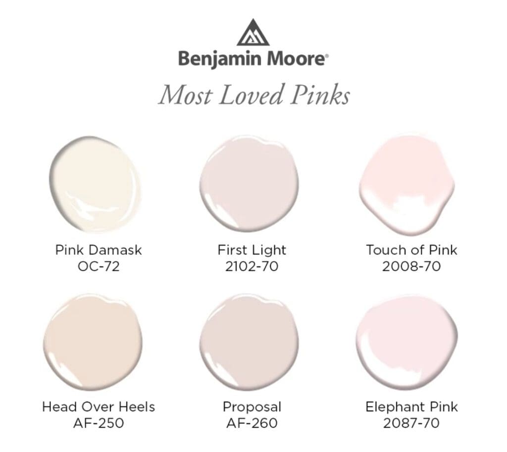 Benjamin Moore Most Popular Pink Paint Colors