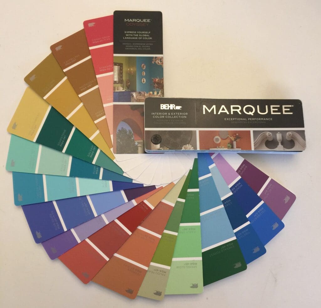 Behr Marquee Odyssey Paint Color Collection Fan Deck.