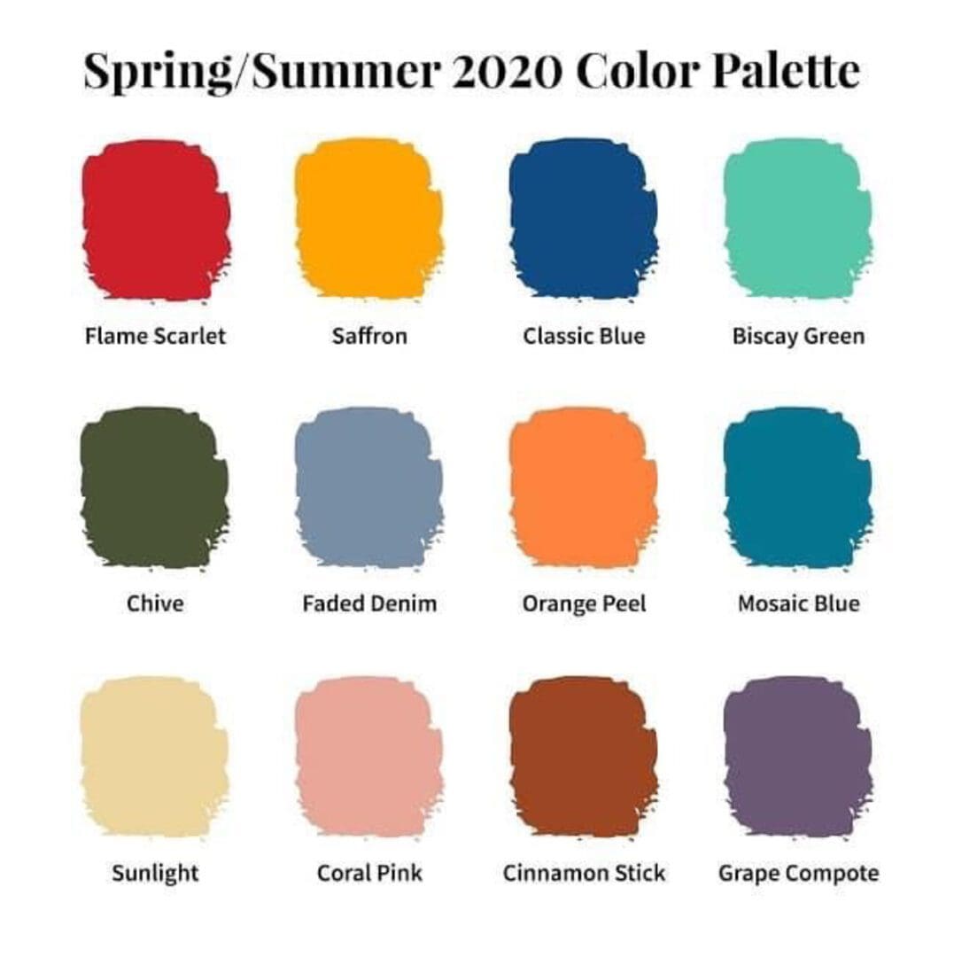 Pantone Spring/Summer 2020 Palette - All Los Angeles Painting Company, Inc.