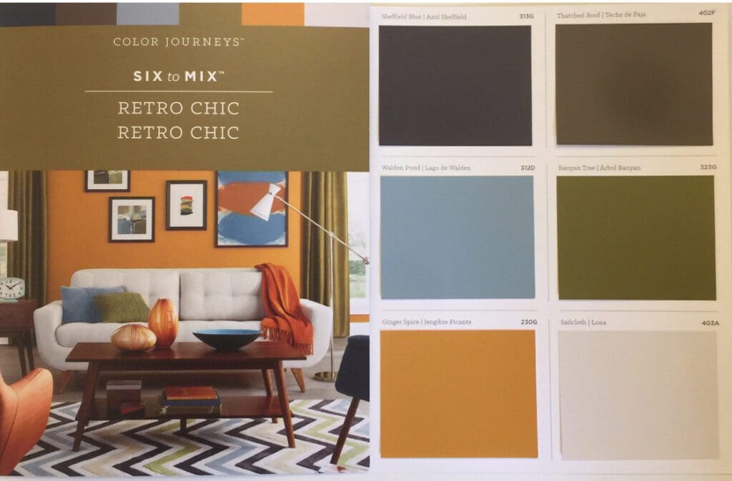 Pratt & Lambert Six to Mix Paint Color Palette