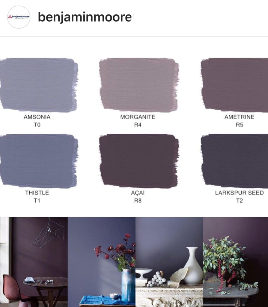 Benjamin Moore Century Lavender Paint Colors