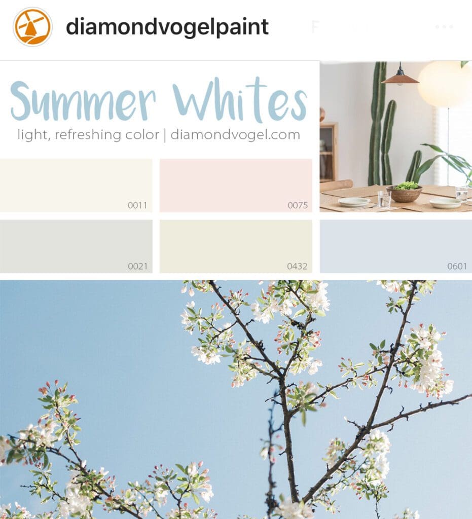 Summer Whites Paint Colors.