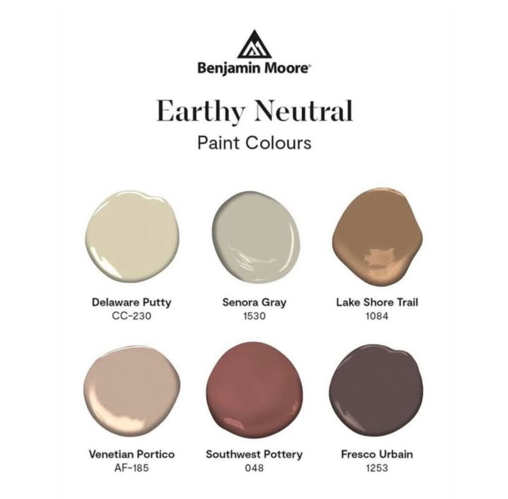 Benjamin Moore Earthy Neutrals.