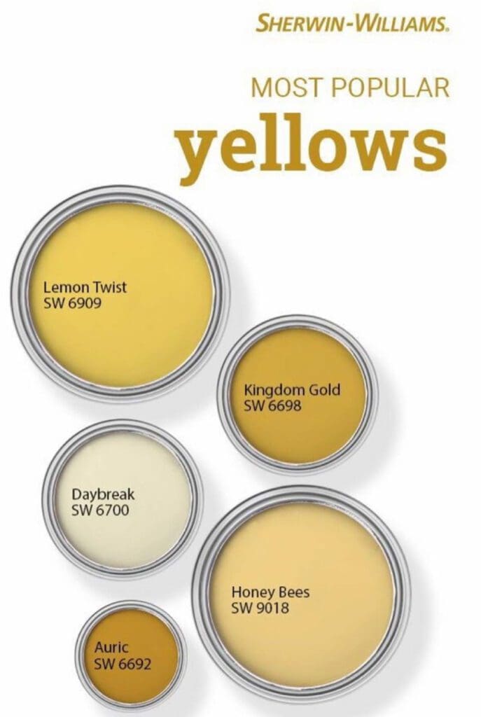 Sherwin Williams Popular Yellow Paint Colors.