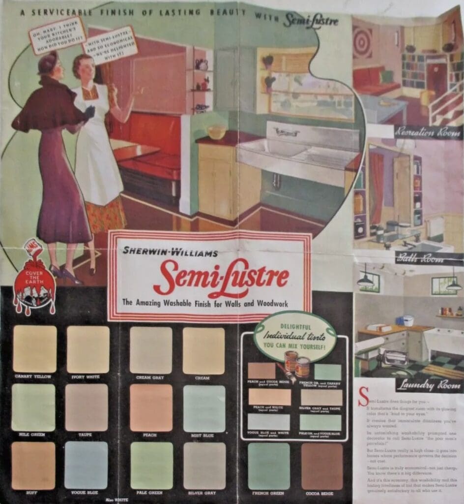 1930's Sherwin Williams Color Chart. 