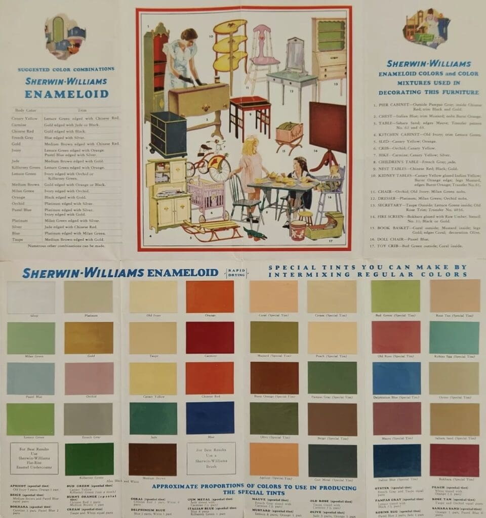 1938 House Paint Color Brochure.