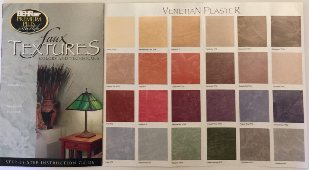 Behr Venetian Plaster Color Chart