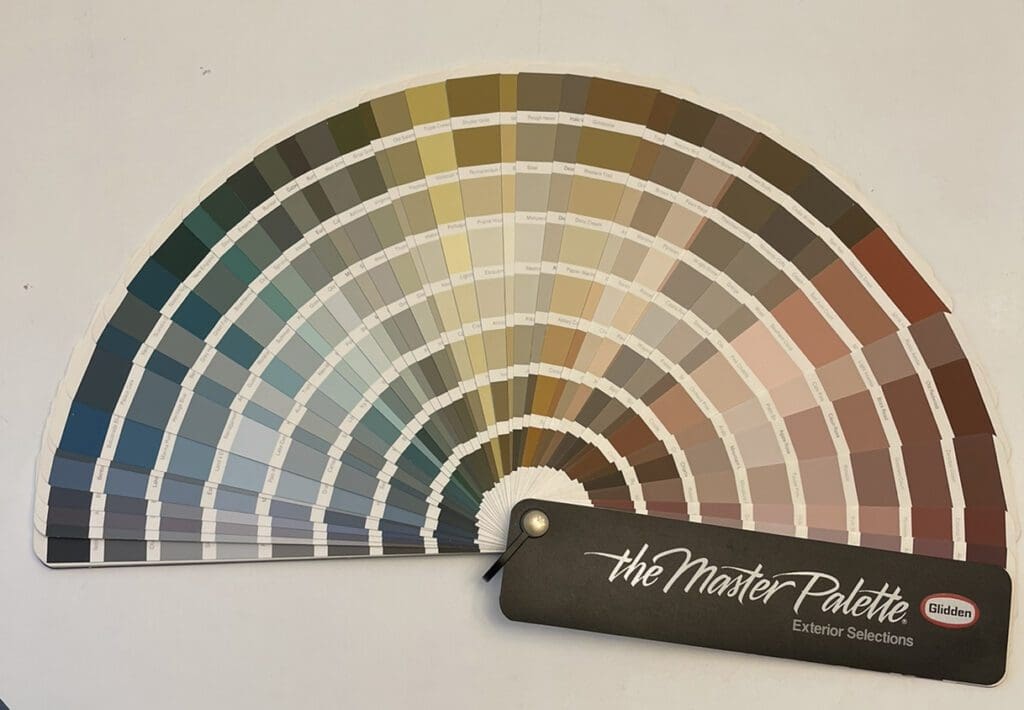 Glidden Master Paint Color Palette Fan Deck.