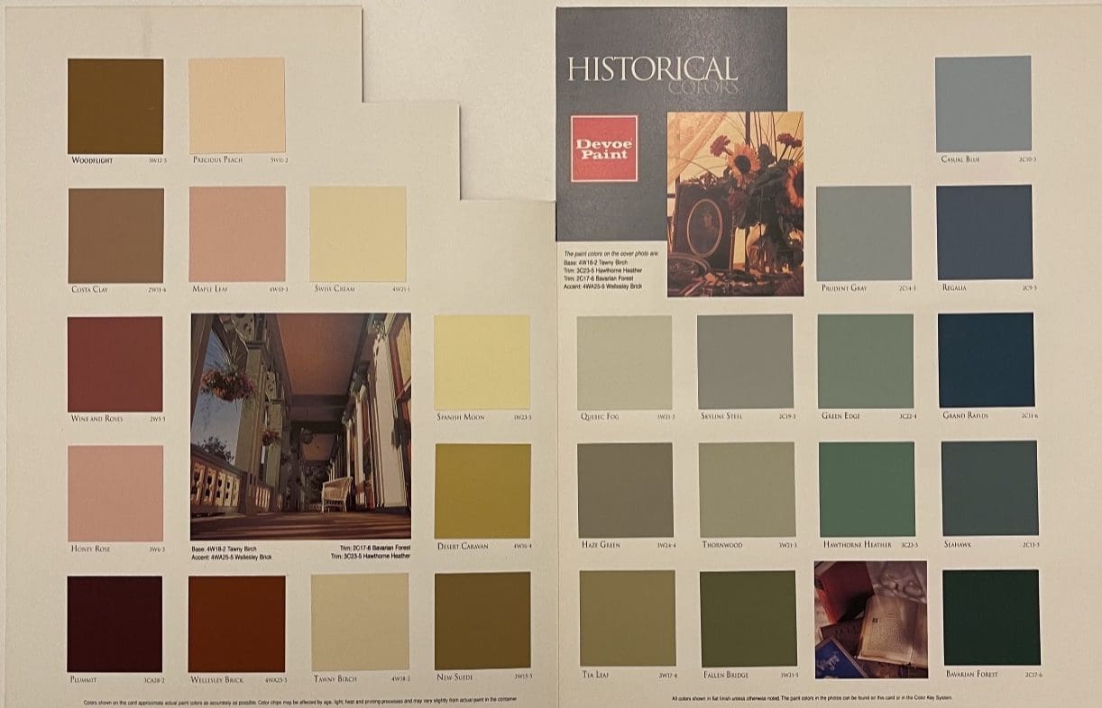 devoe-historical-color-chart