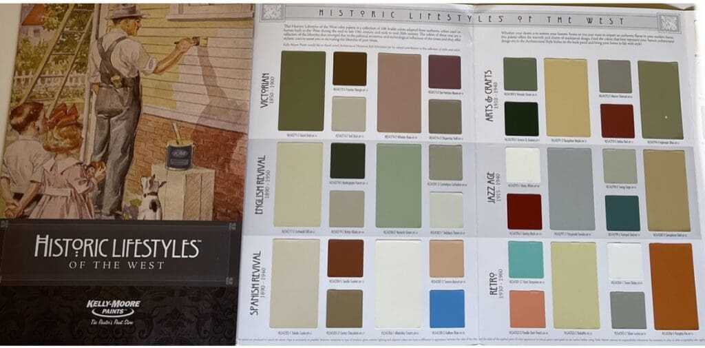 Kelly Moore Historic Lifestyles of the West Color Chart