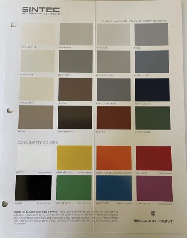 sinclair-sintec-color-chart