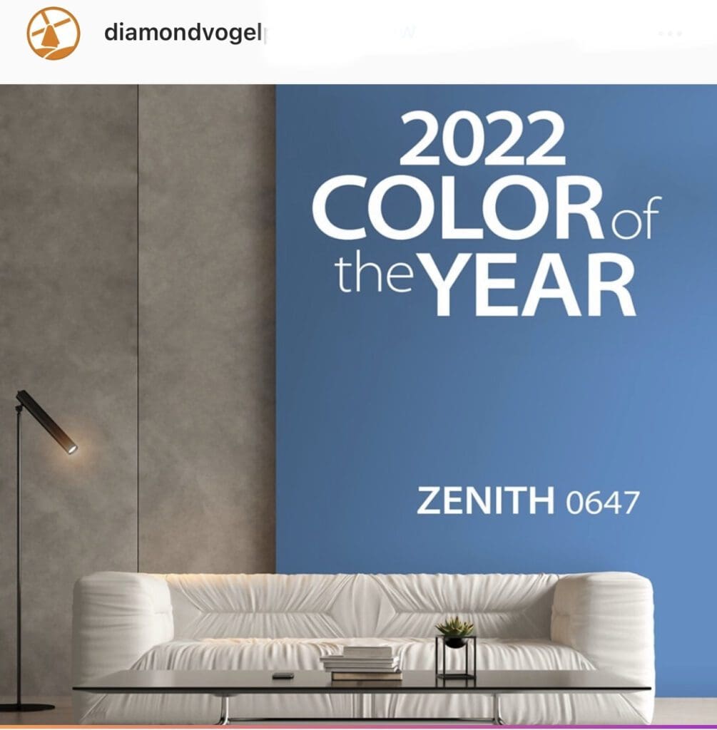 Diamond Vogel 2022 Color of the Year Zenith