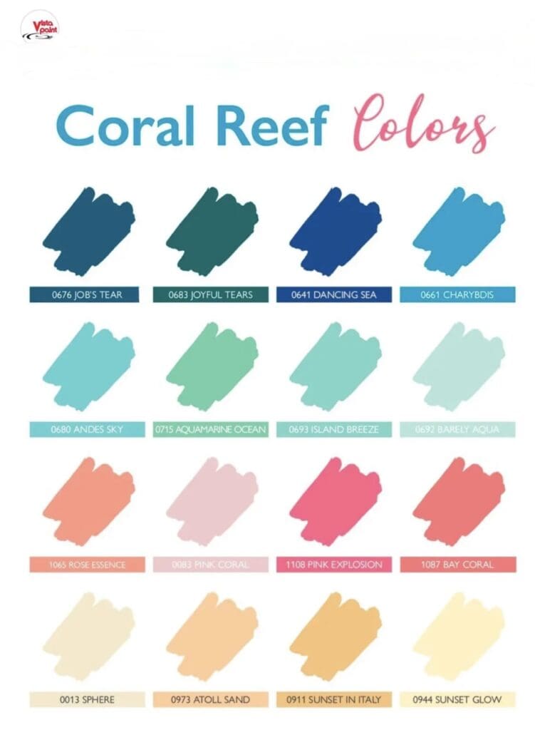 Coral Reef Inspired Colors.