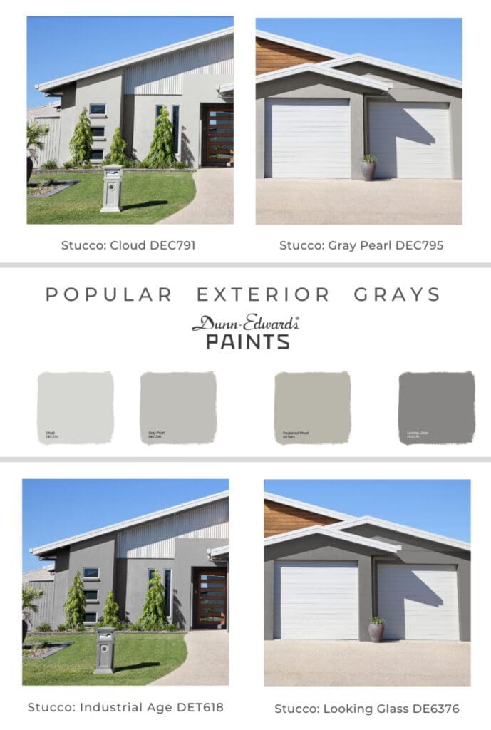 Dunn Edwards Popular Exterior Paint Color Palette