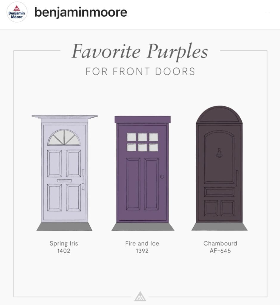 Benjamin Moore Favorite Purple Front Door Colors