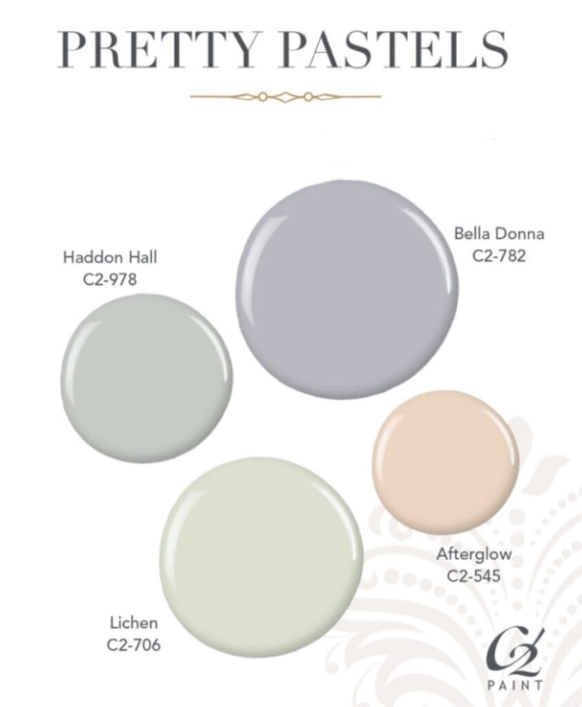 C2 Paint Pretty Pastel Paint Color Palette.