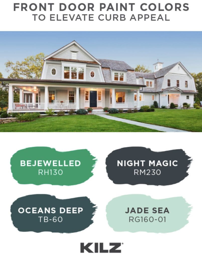 Kilz | Exterior Front Door Paint Color Palette. All Los Angeles Painting Company, Inc.