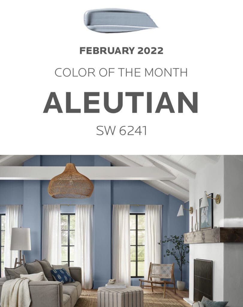 Sherwin Williams Color of the Month February 2022 | Aleutian. All Los Angeles Painting Company, Inc.