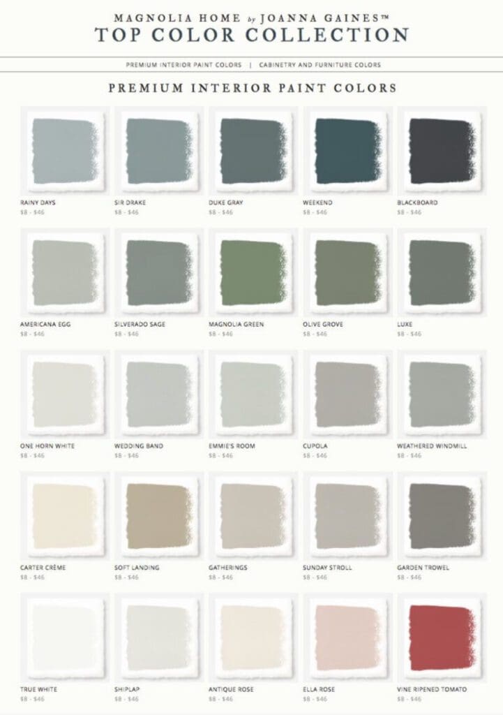 Magnolia Home Most Popular Paint Color Collection. All Los Angeles Painting Company, Inc.