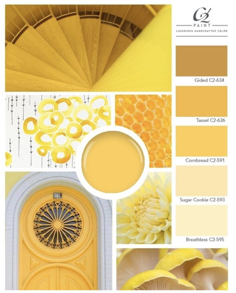 C2 Paint Popular Yellow Paint Color Palette. All Los Angeles Painting Company, Inc.