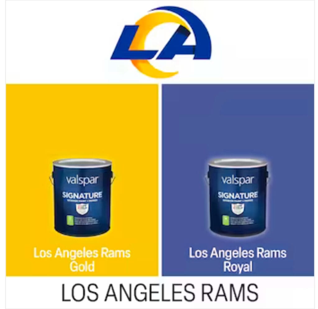 Los Angeles Rams NFL Paint Colors.