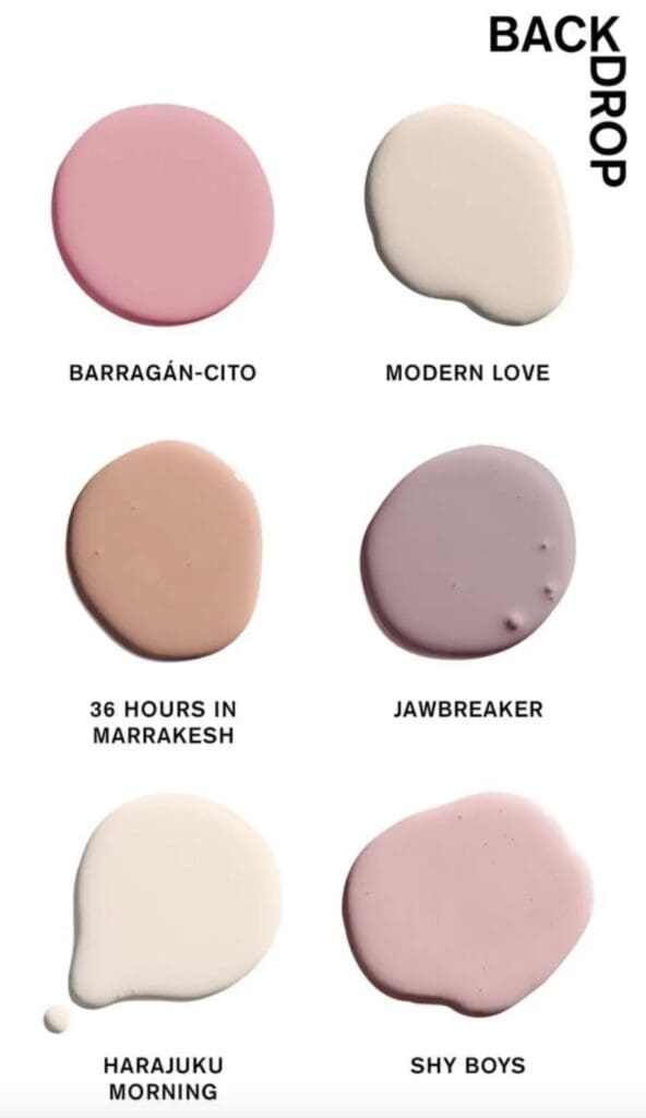 Backdrop Pink Paint Inspiration Palette.