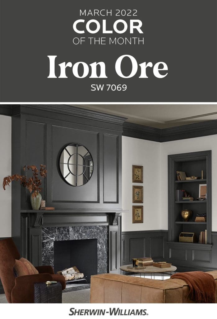 Sherwin Williams March 2022 Color of the Month | Iron Ore (SW 7069). All Los Angeles Painting Company, Inc.