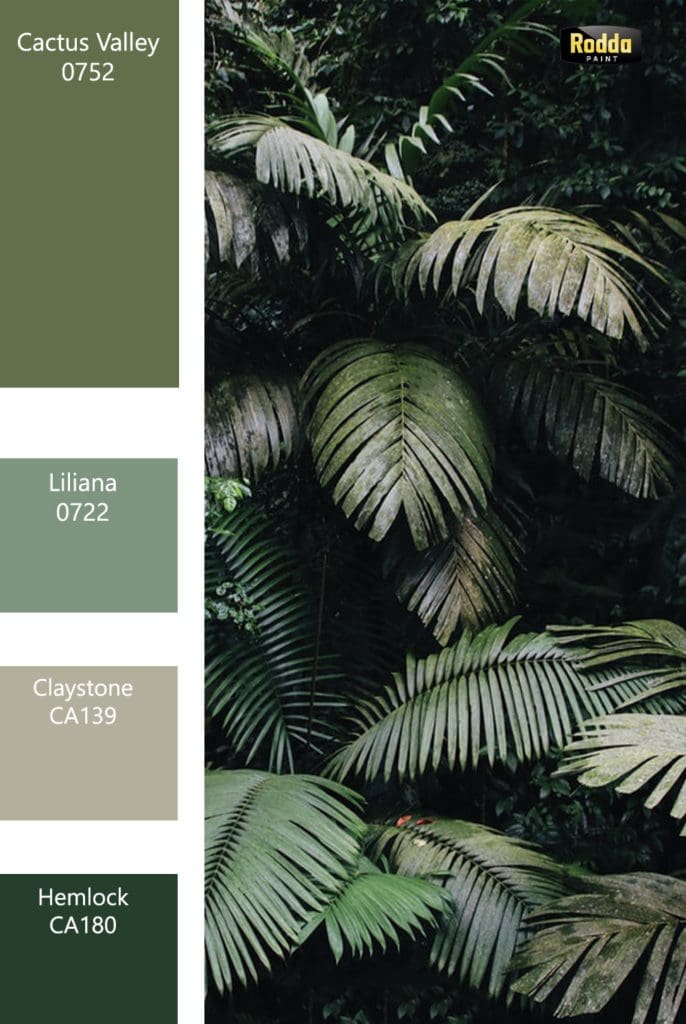 Rodda Paint Nature Green Color Inspiration Palette. All Los Angeles Painting Company, Inc.