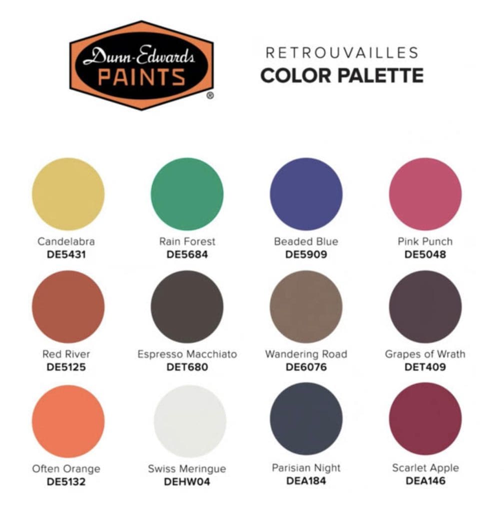 Dunn Edwards Retrouvailles Paint Color Palette. All Los Angeles Painting Company, Inc.