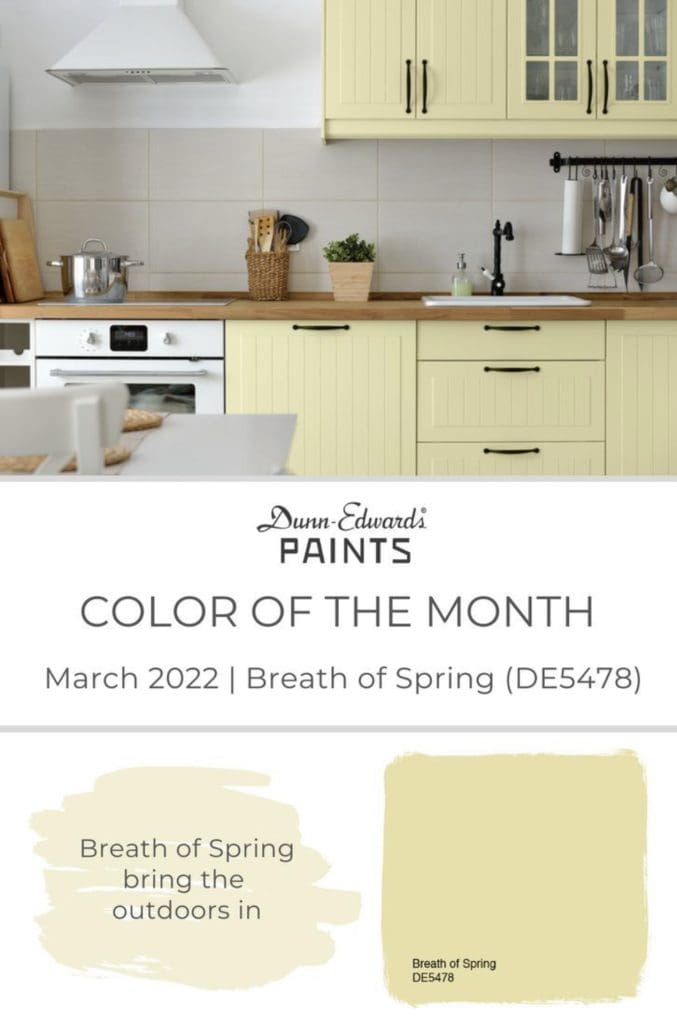 Dunn Edwards March 2022 Color of the Month | Breath of Spring. All Los Angeles Painting Company, Inc.