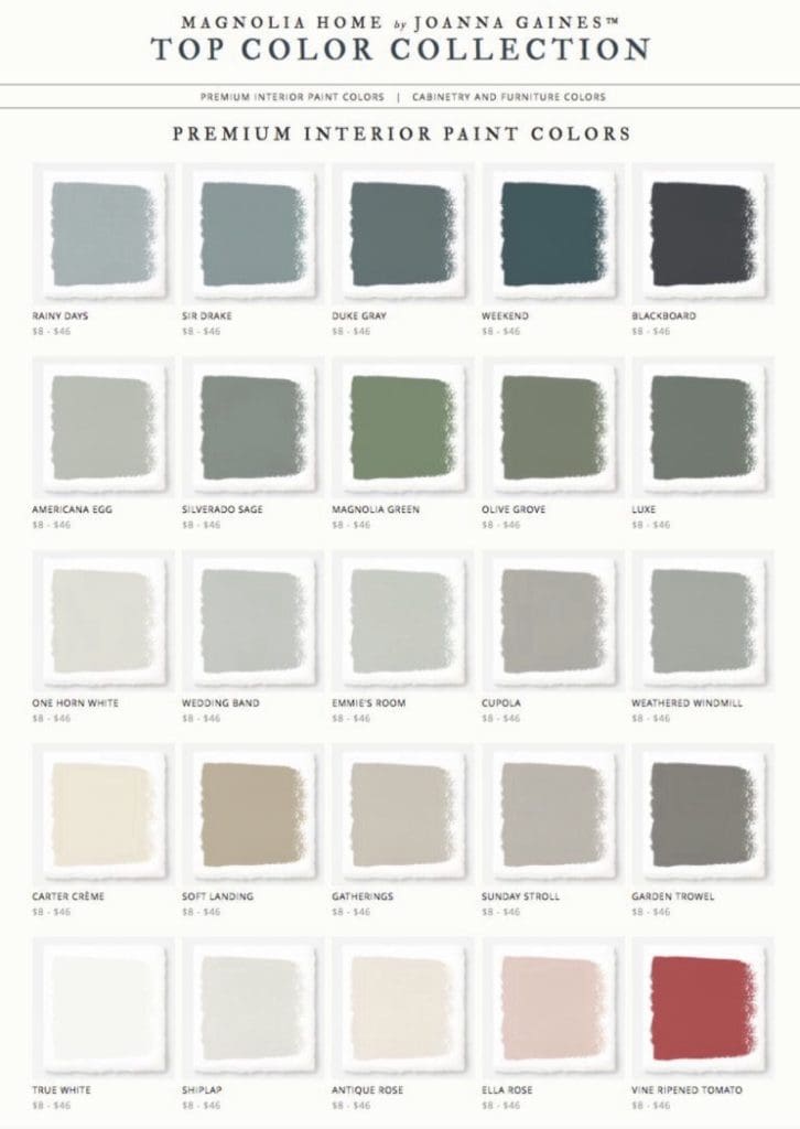 Magnolia Home Market Collection Colors. All Los Angeles Painting Company, Inc.