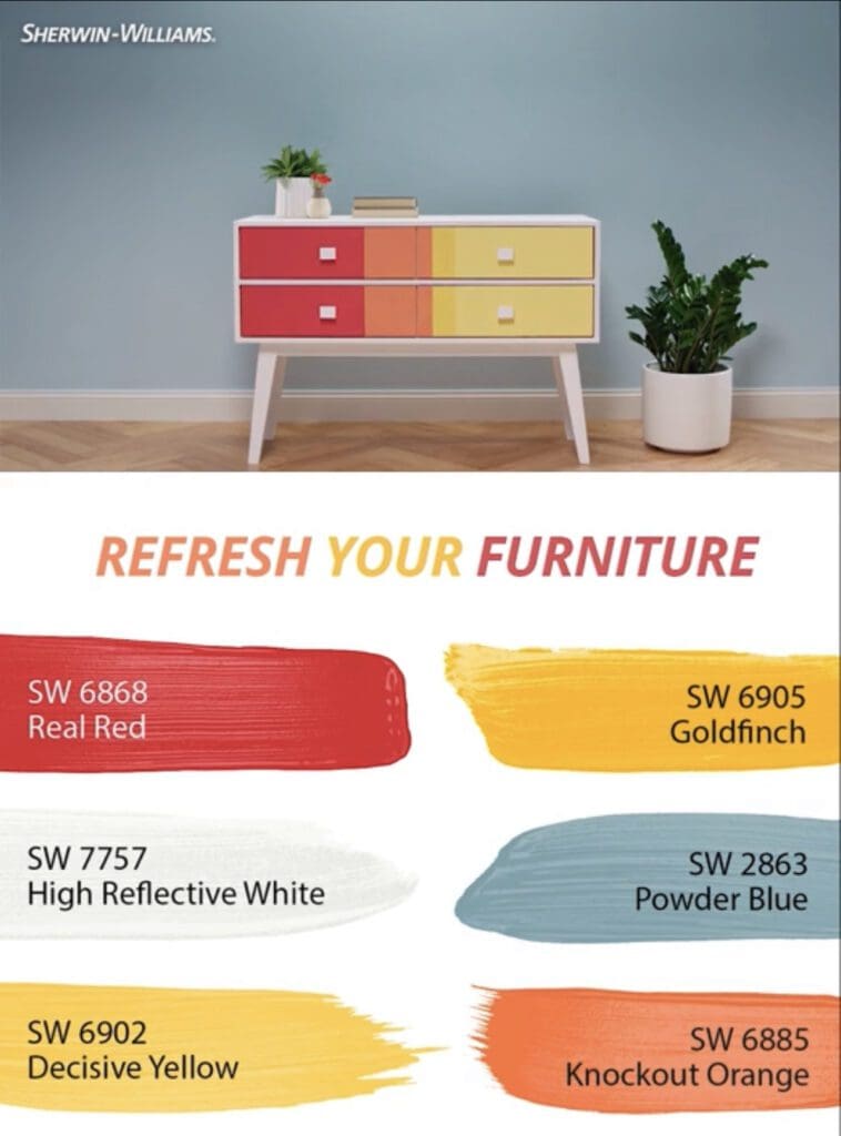 Sherwin Williams Furniture Refresh Paint Color Ideas. All Los Angeles Painting Company, Inc.