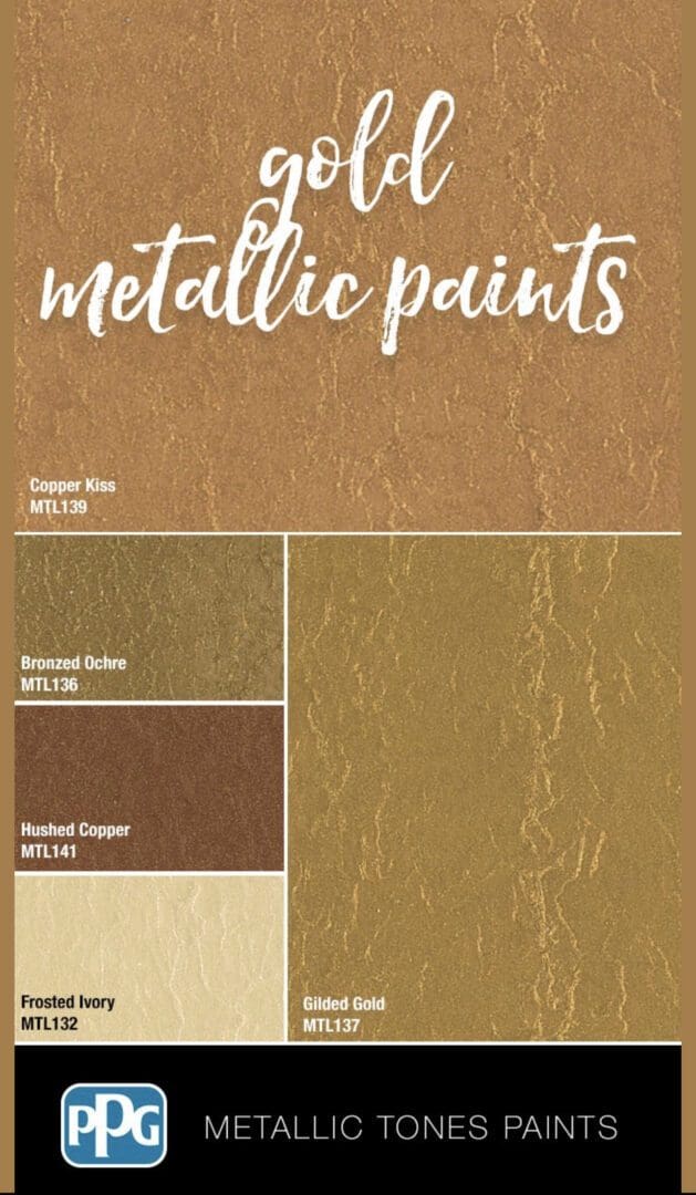 PPG Gold Metallic Paint Colors.