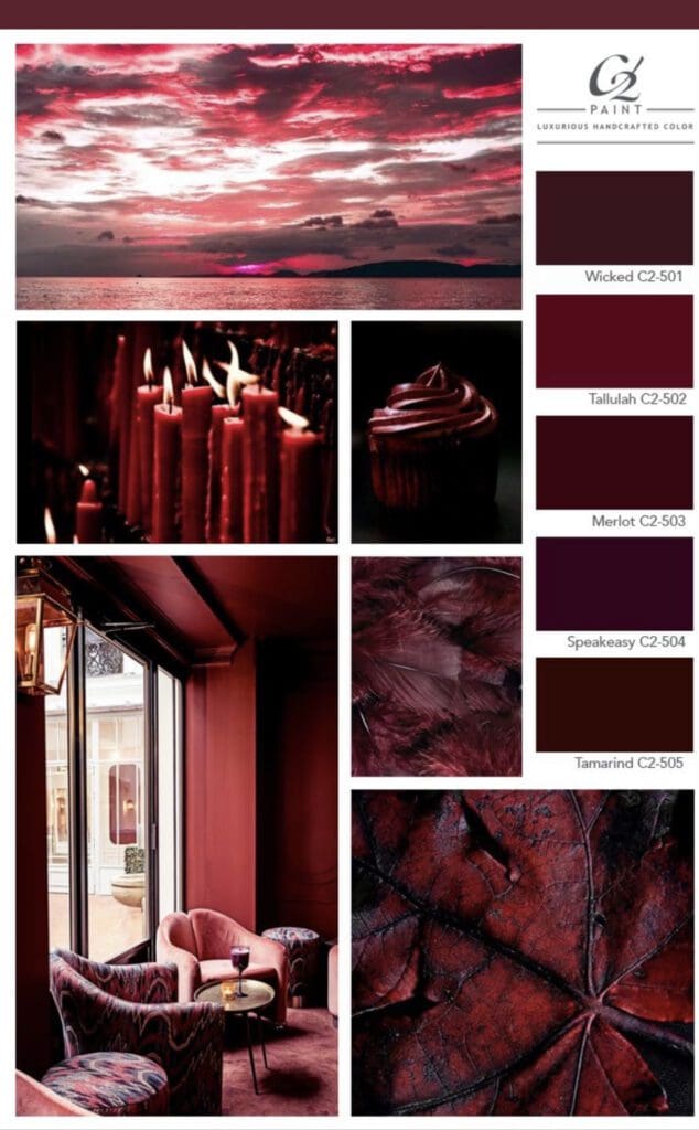 C2 Red Paint Color Inspiration Palette. All Los Angeles Painting Company, Inc.