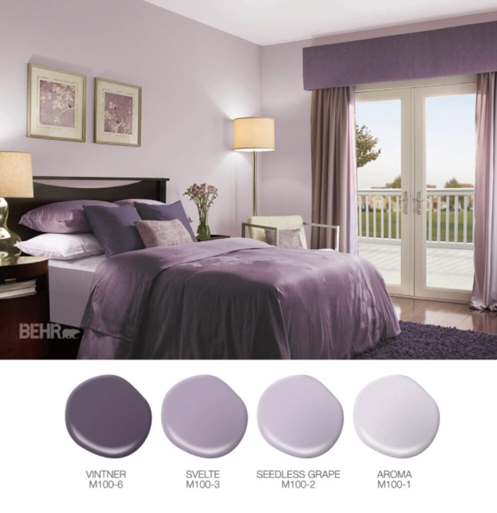 Behr Purple Paint Color Palette. All Los Angeles Painting Company, Inc.