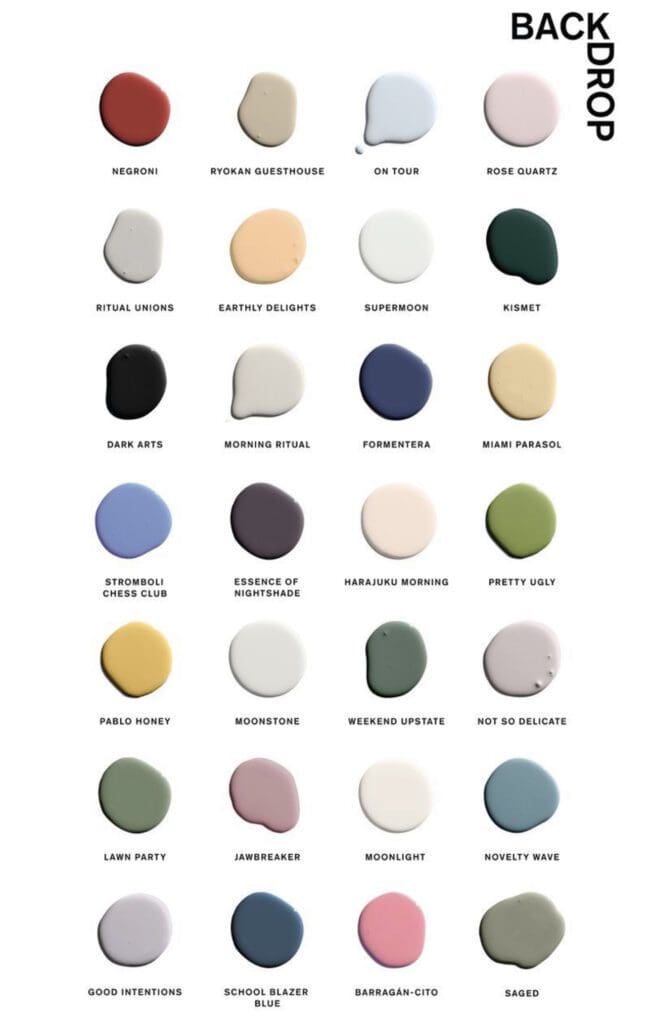 Backdrop Spring Paint Color Palette. All Los Angeles Painting Company, Inc.