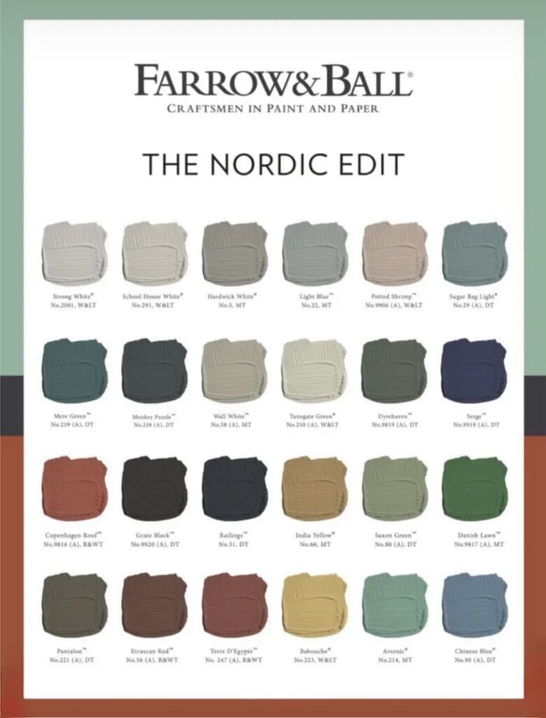 Farrow & Ball Nordic Edit Color Collection