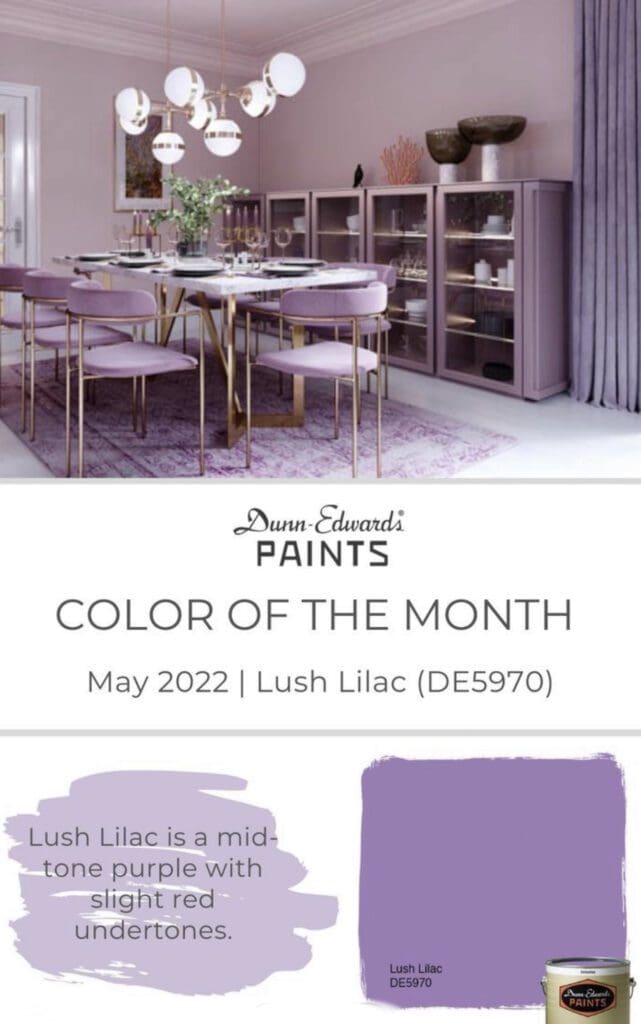 Dunn Edwards May 2022 | Lush Lilac. All Los Angeles Painting Company, Inc.