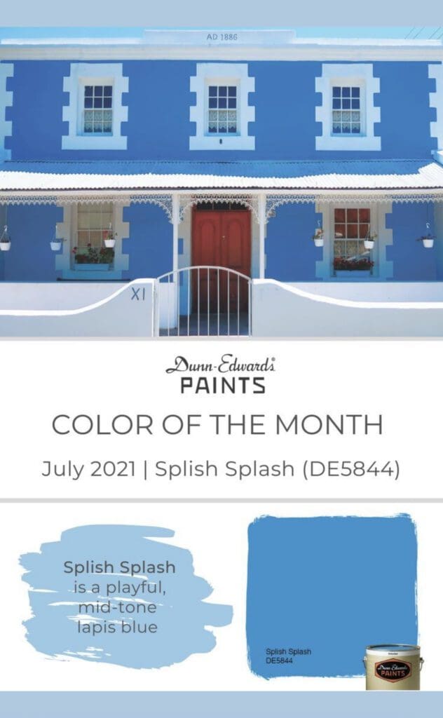 Dunn Edwards July 2021 Color of the Month Splish Splash