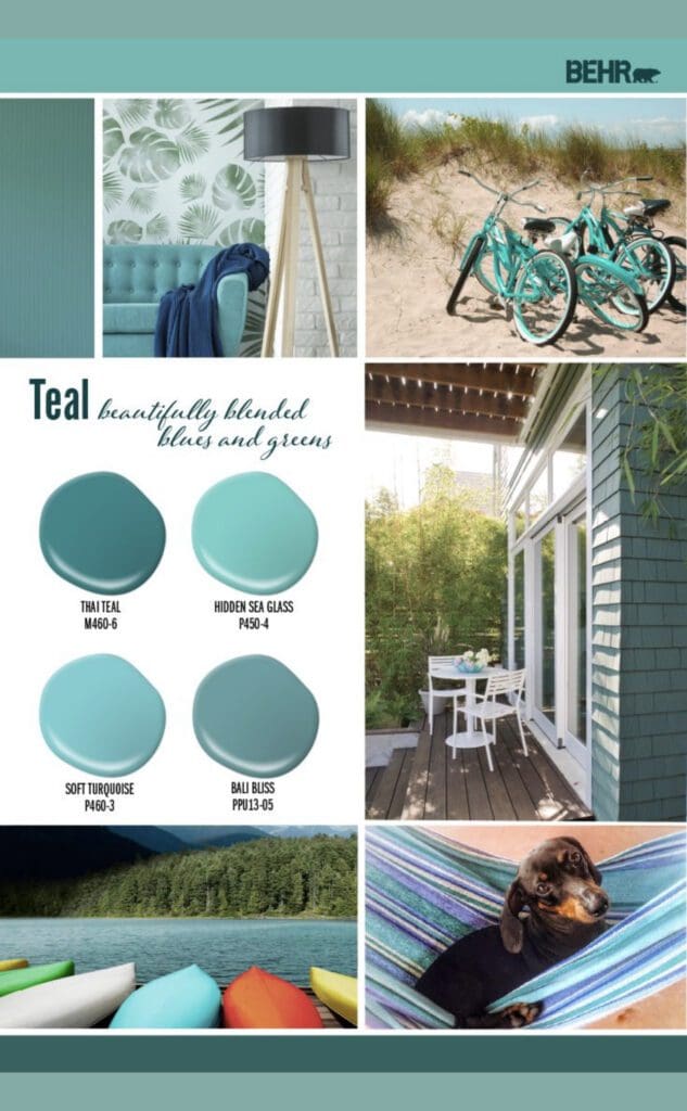 Behr Paint | Teal Color Palette. All Los Angeles Painting Company, Inc.