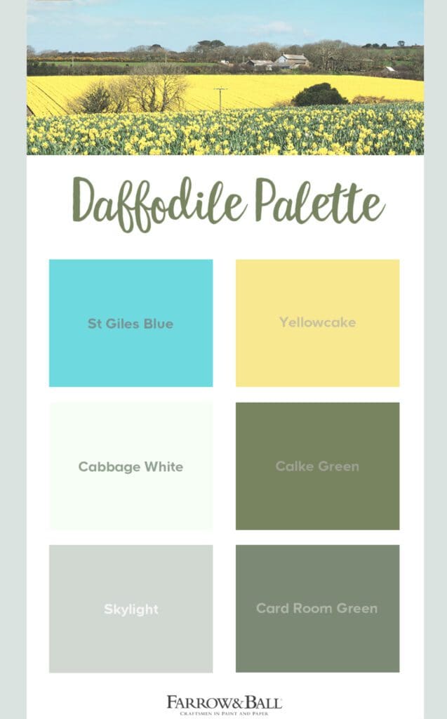 Farrow & Ball | Daffodil Inspired Color Palette. All Los Angeles Painting Company, Inc.