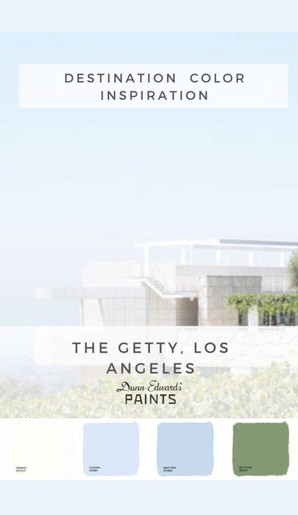 Dunn Edwards | Colors Inspired by the Getty Museum Los Angeles. All Los Angeles Painting Company, Inc.