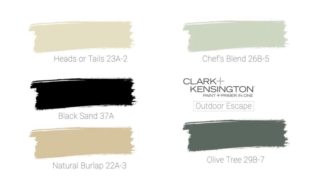 Clark+Kensington Outdoor Escape Color Inspiration Palette. All Los Angeles Painting Company, Inc.