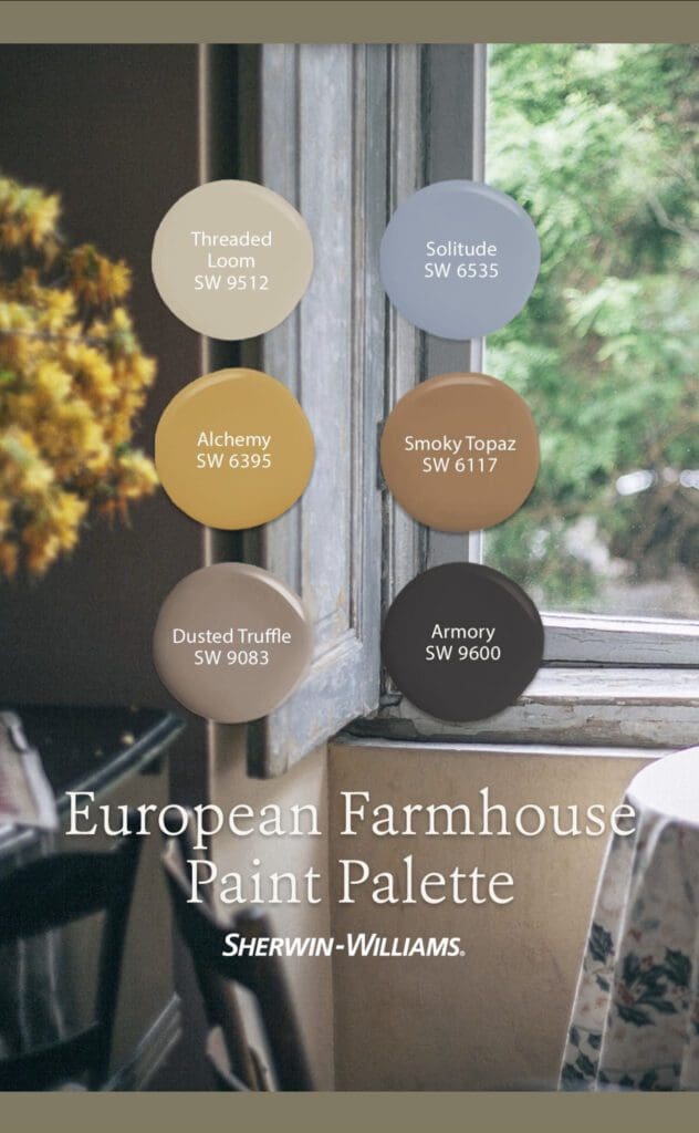 Sherwin Williams | European Farmhouse Paint Color Palette. All Los Angeles Painting Company, Inc.