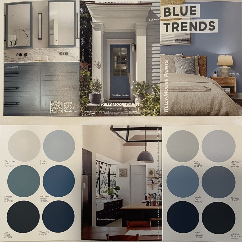 Kelly Moore Blue Trends Mini Color Chart