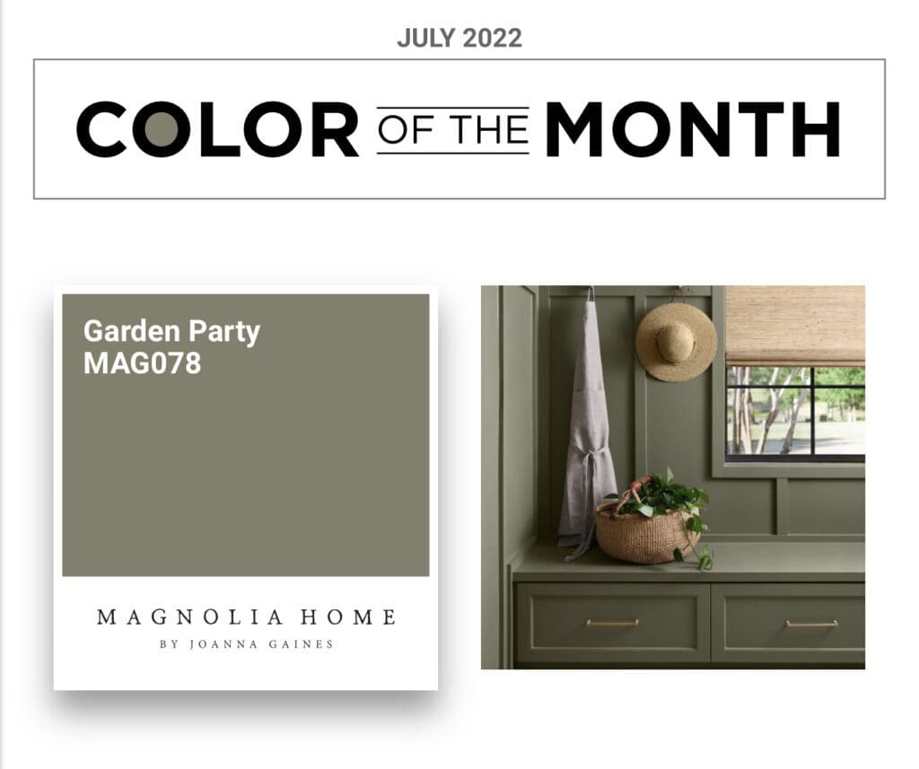 Magnolia Home July 2022 Color of the Month | Garden Party. All Los Angeles Painting Company, Inc.