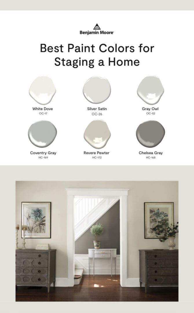 Benjamin Moore Best Colors for Selling a Home.