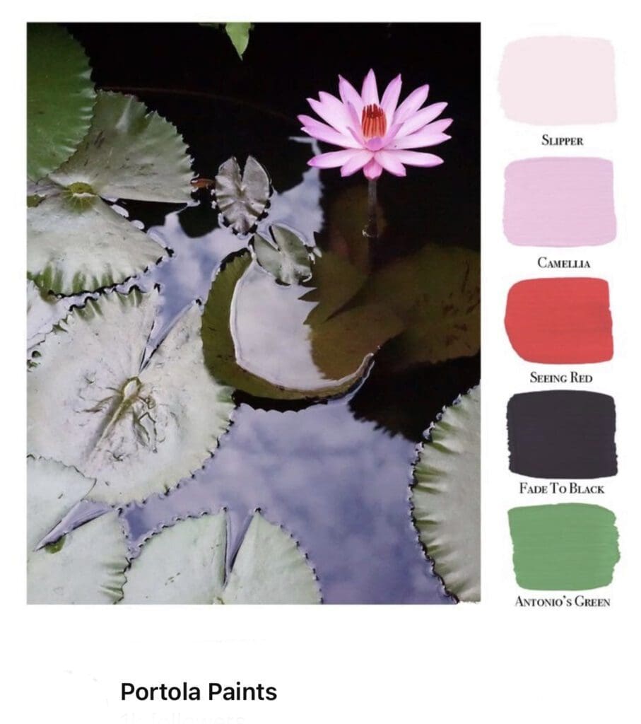 Portola Paints | Water Lily Color Inspiration. All Los Angeles Painting Company, Inc.